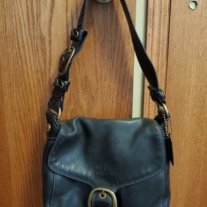 Vintage Coach Bleeker Leather Flap Handbag